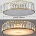 5-Light Modern Gold Crystal Flush Mount Ceiling Light Fixture
